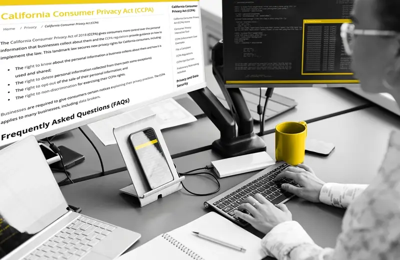 Woman working on her computer