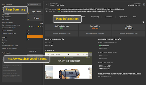 Page details use cases