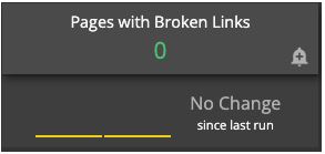 Screenshot showing 0 pages with broken links