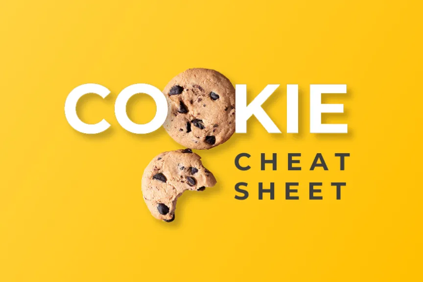 Cookie Cheat Sheet title with cookies as O's