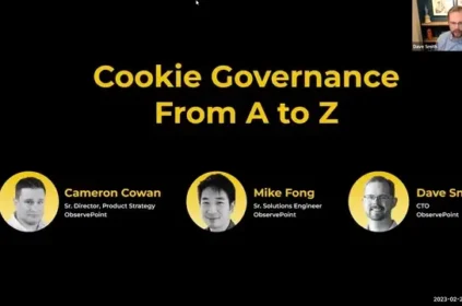 Cookie Governance from A to Z title slide