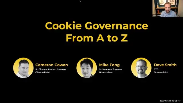 Cookie Governance from A to Z title slide