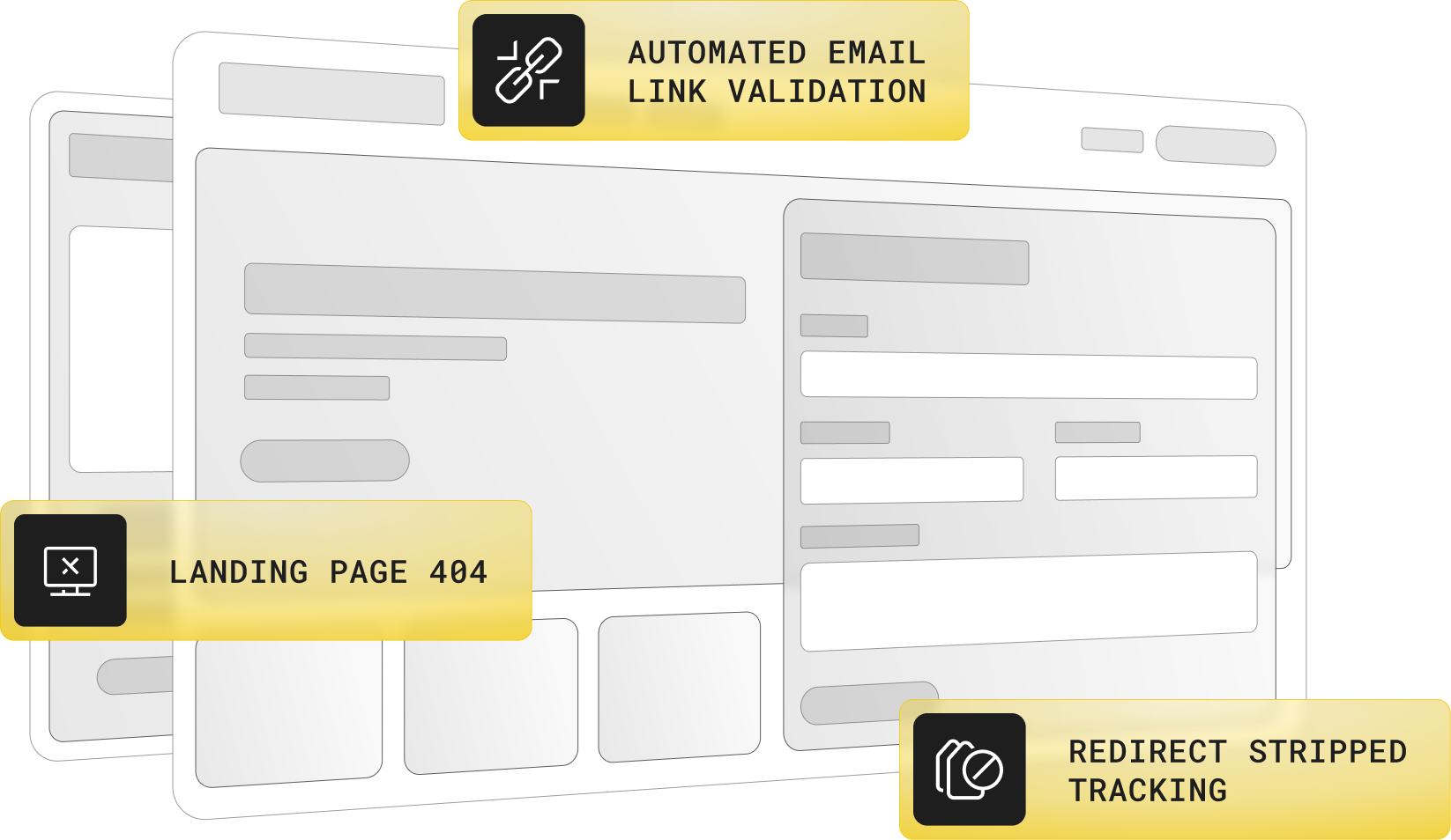 Marketing landing page and email scan image