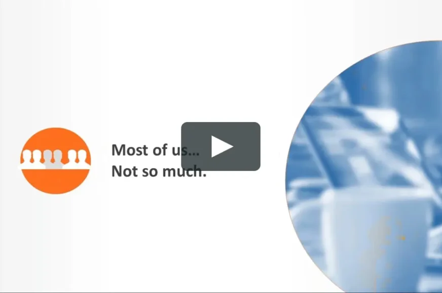 Video thumbnail that says, "Most of us... Not so much."
