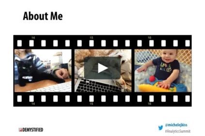 Three pictures of a cat on a desk, a laptop and a baby, with an effect to look like a roll of 35mm film