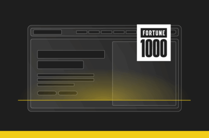 Abstract screen with Fortune 1000 called out in the corner