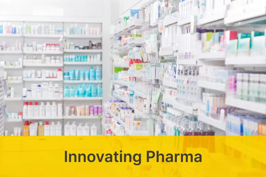Shelves in a pharmacy