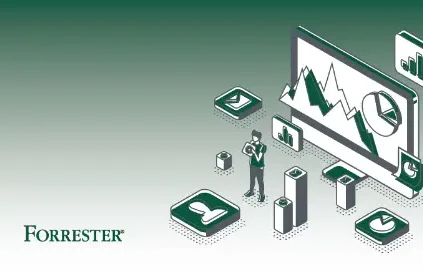 green and white 3D man with charts and graphs