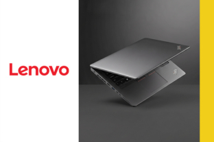 Lenovo case study with image of a laptop opening